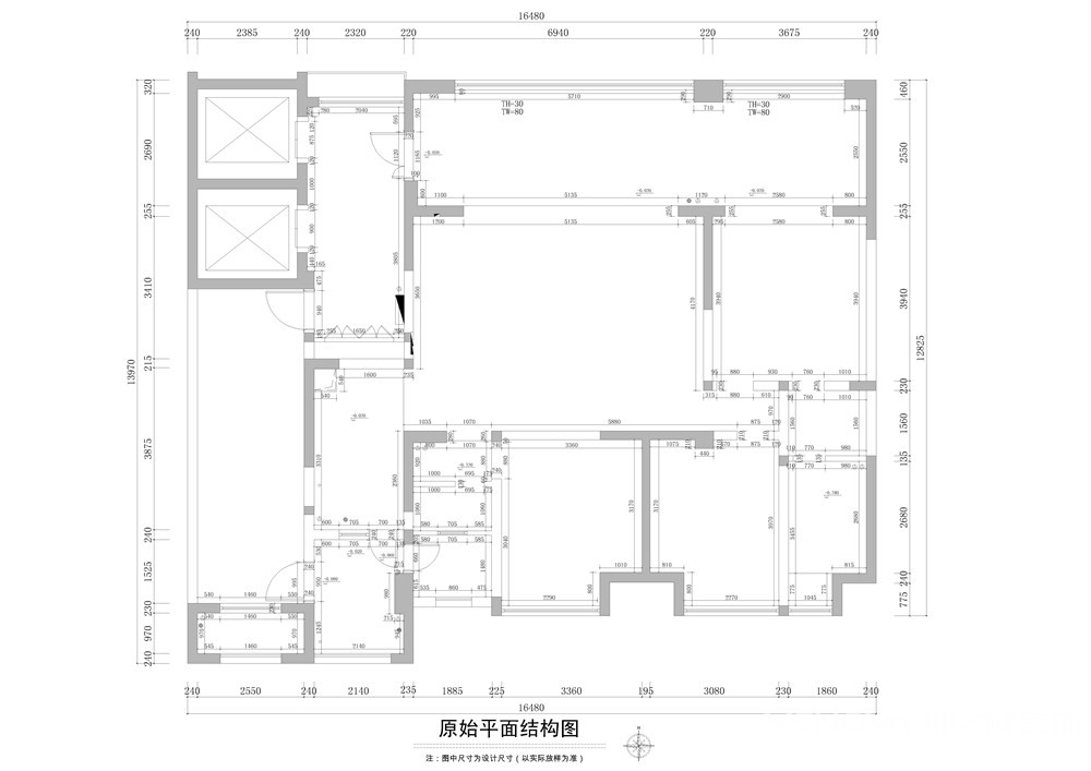 成都业之峰棕榈长滩160平米新中式设计案例,这套作品中,因为户型